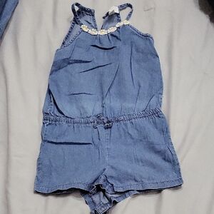 The Children's Place Blue Denim Romper